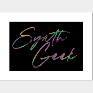 Synth Geek / 80s Style Typography Design Posters and Art